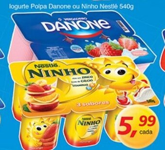 Supermercados Guanabara Iogurte Polpa Danone ou Ninho Nestle 540g oferta