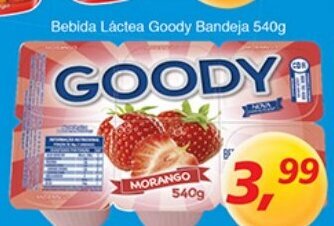 Supermercados Guanabara Bebida lactea Goody Bandeja 540g oferta