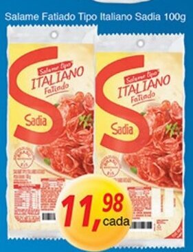 Supermercados Guanabara Salame Fatiado Tipo Italiano Sadia 100g oferta