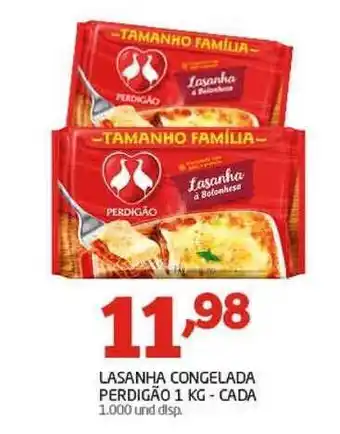Cooper Lasanha Congelada Perdigão 1kg oferta