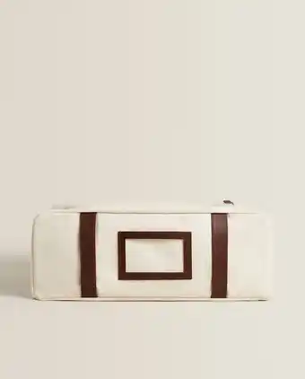 ZARA HOME Caixa organizadora de lona e pele oferta