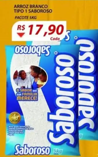 Arroz branco Tipo 1 saborosa pacote 5kg