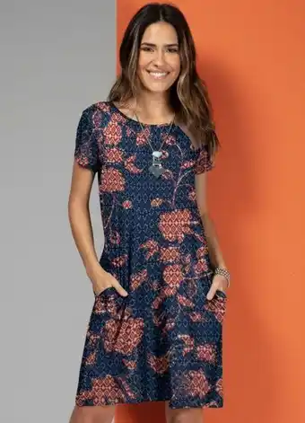 Posthaus Quintess - vestido floral liberty com bolsos oferta
