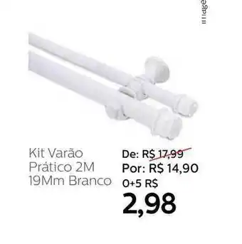 Grupo Formosa Kit Varão Prático Branco oferta