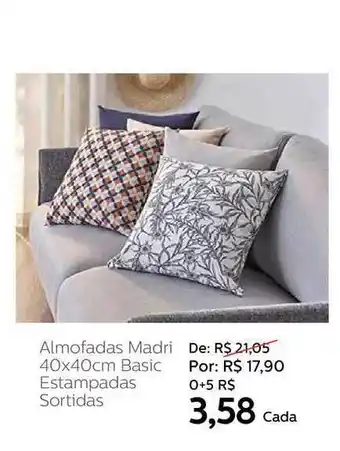 Almofadas Madri Basic Estampadas Sortidas