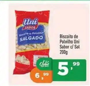 Supermercados Pague Menos Biscoito De Polvilho Uni Sabor C Sal 200g oferta