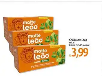 Atacadão Chá matte leão limão caixeta com 25 unidades oferta