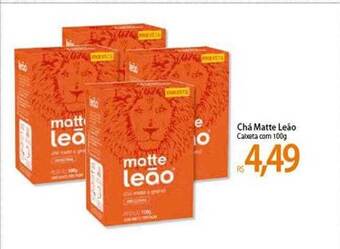 Atacadão Chá matte leão caixeta com 100g oferta