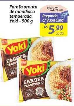 Comper Farofa pronta de mandioca temperada yoki oferta