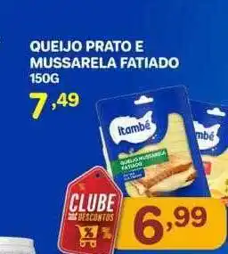 Queijo prato e mussarela fatiado