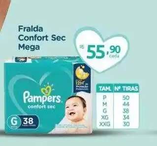 Farmácia Preço Popular Fralda confort sec mega pampers oferta