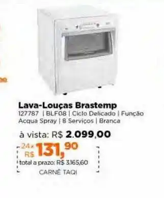 Lojas TaQi Lava-louça brastemp oferta