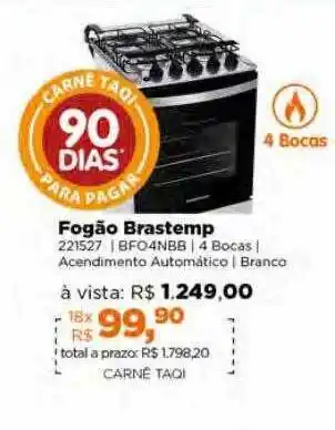 Lojas TaQi Fogão brastemp oferta