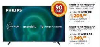 Lojas TaQi Samrt tv 4k philips 65 oferta