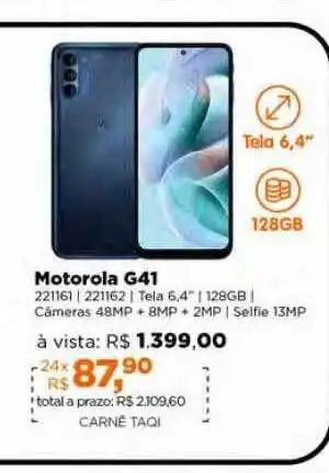 Lojas TaQi Motorola g41 oferta