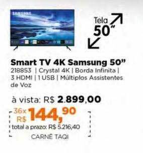 Lojas TaQi Smart tv 4k samsung 50 oferta
