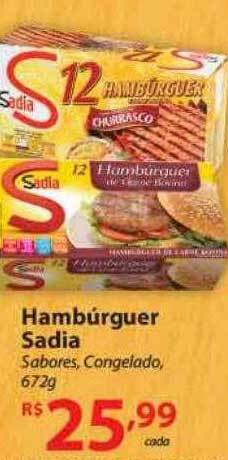 Nacional Hambúrguer sadia oferta