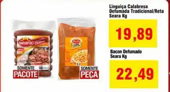 Spani Atacadista Linguiça calabresa defumada tradicional-reta seara kg bacon defumado seara kg oferta