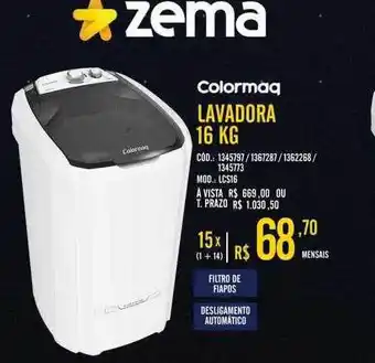 Zema Colormaq lavadora 16kg oferta