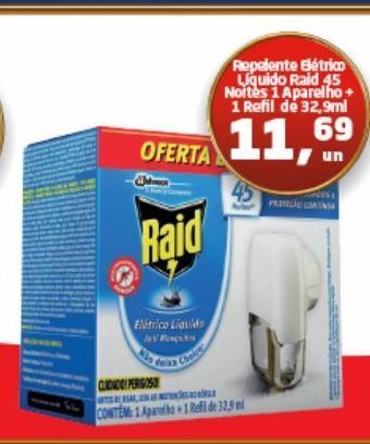 Tenda Atacado Repelente elétrico raid 32,9ml oferta