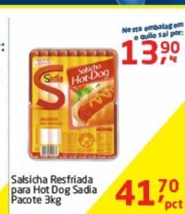 Tenda Atacado Salsicha resfriada para hot dog sadia 3kg oferta
