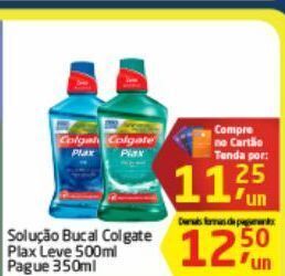 Tenda Atacado Solução bucal colgate plax 500ml oferta