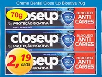 Creme Dental Close Up Bioativa 70g