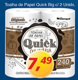 Supermercados Guanabara Toalha de Papel Quick Big c/2 unids. oferta