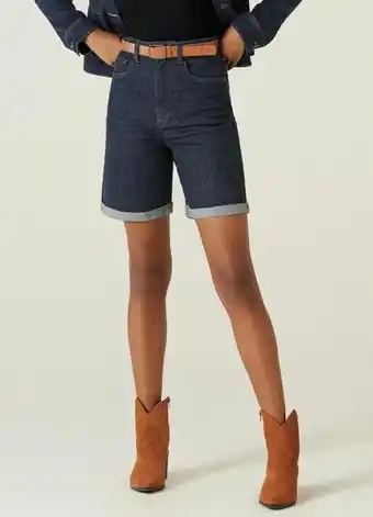 Posthaus Malwee - bermuda azul comfort flex jeans feminino oferta