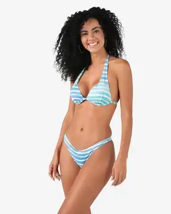 Riachuelo Calcinha biquíni listras - azul/branco oferta