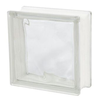 Bloco de vidro ondulado wave incolor 19x19x8cm seves glass block