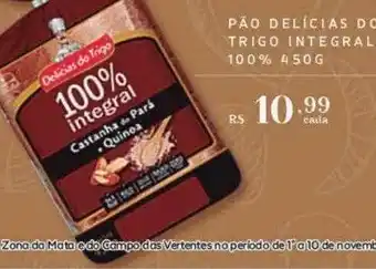 Empório Bahamas Pão delícias do trigo integral 100% oferta