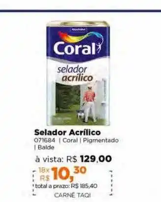 Lojas TaQi Selador acrilico coral oferta