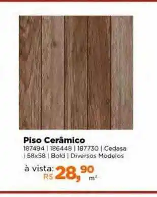Lojas TaQi Piso cerâmico cedasa oferta