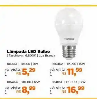 Lâmpada led bulbo taschibra