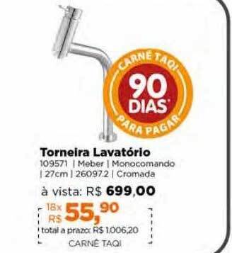 Lojas TaQi Torneira lavatório meber oferta