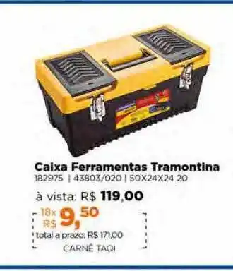 Lojas TaQi Caixa ferramentas tramontina oferta