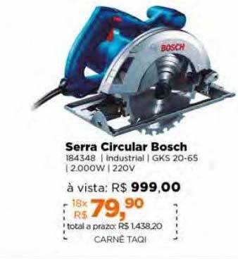 Lojas TaQi Serra circular bosch oferta