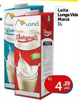 Leite longa vida maná