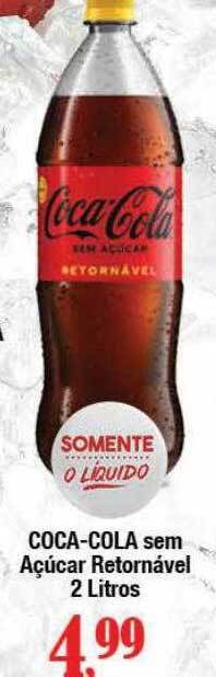 Supermercados Unidos Coca-cola sem açúcar retornável oferta