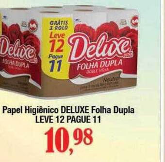 Supermercados Unidos Papel higiênico deluxe folha dupla oferta
