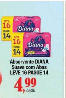 Supermercados Unidos Absorvente diana suave com abas oferta