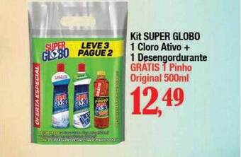 Supermercados Unidos Kit super globo 1 cloro ativo + 1 desengordurante oferta