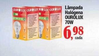 Supermercados Unidos Lâmpada halógena ourolux 70w oferta