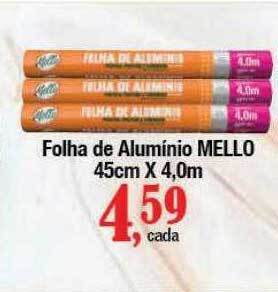 Supermercados Unidos Folha de alumínio mello oferta