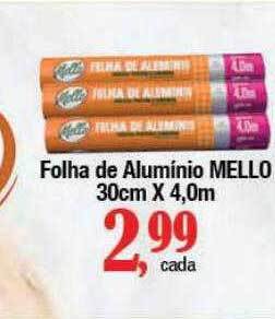 Supermercados Unidos Folha de alumínio mello oferta