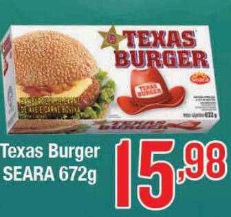 Supermercados Unidos Texas burger seara oferta