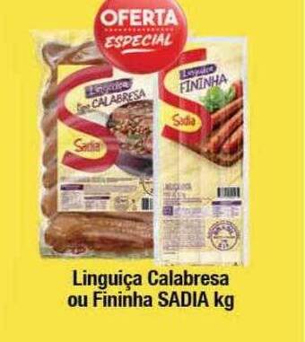 Supermercados Unidos Linguiça calabresa ou fininha sadia kg oferta
