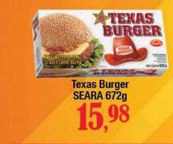 Supermercados Unidos Texas burger seara oferta