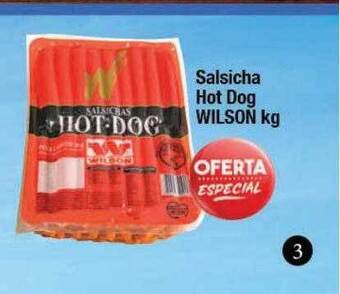 Supermercados Unidos Salsicha hot dog wilson oferta
